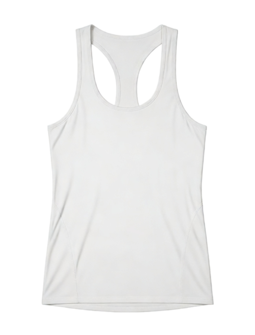 Athleta White Racerback Tank Zip Pocket Mesh Size S Excellent